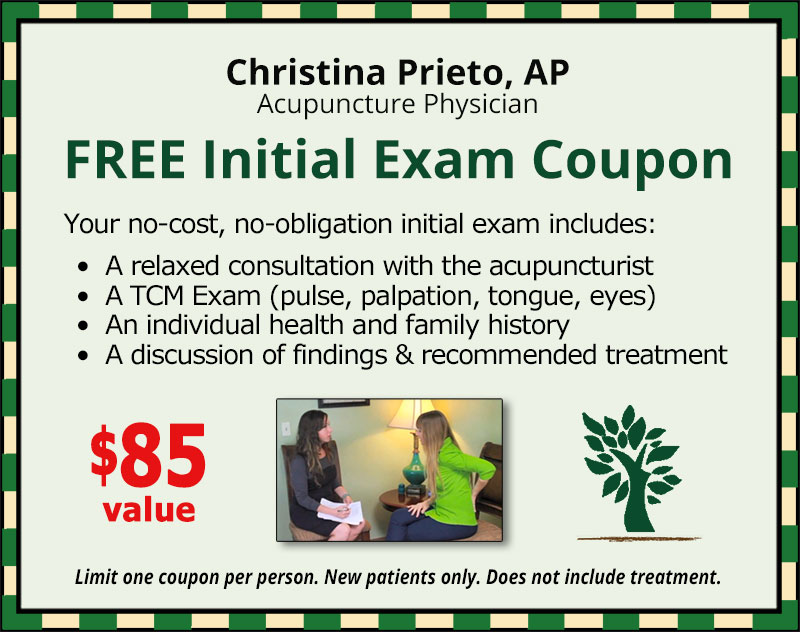 Free Acupuncture Exam Coupon